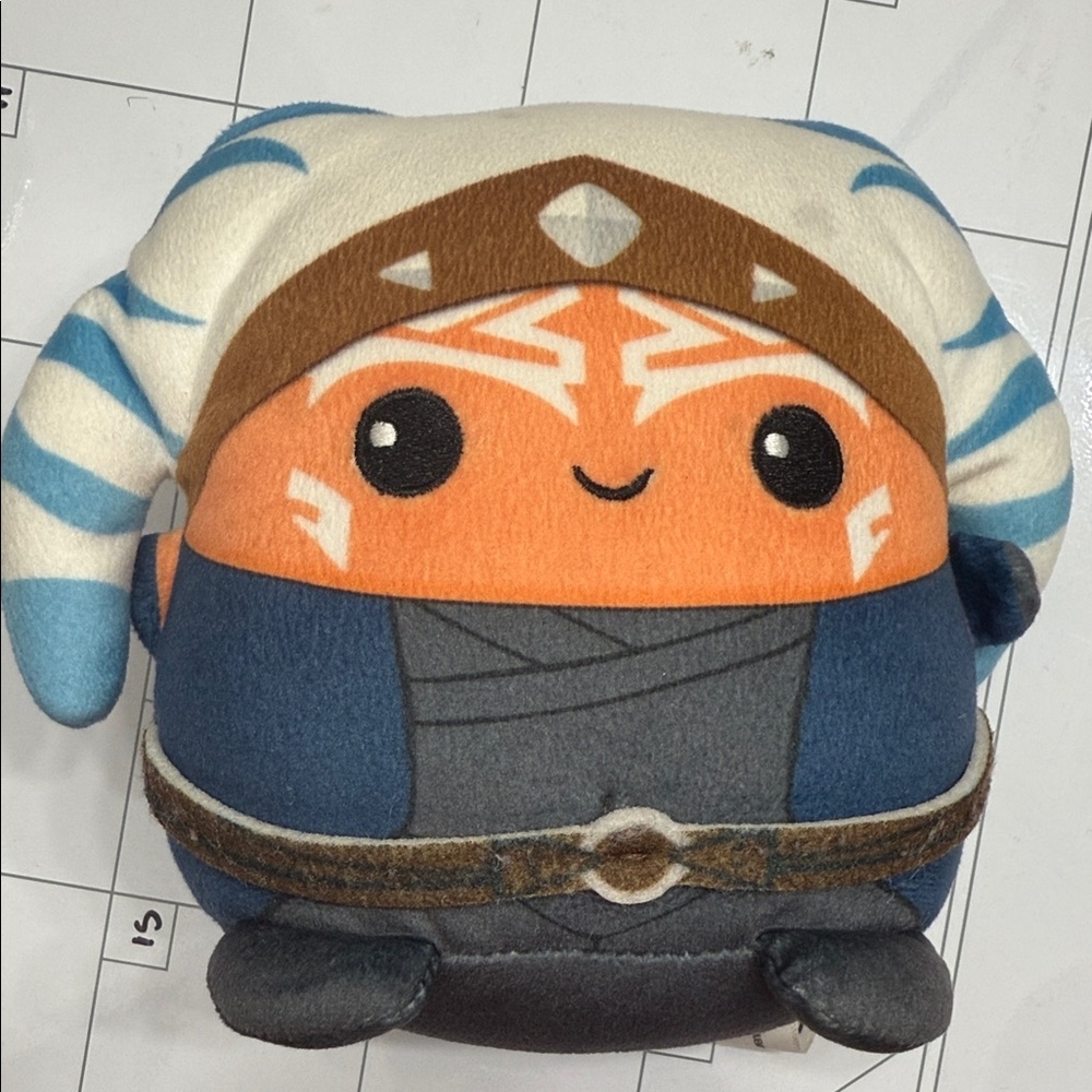 Mattel Orange and Blue Plush Character with Striped Headwrap